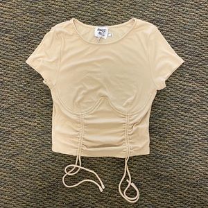 Princess Polly top in beige, size 8 (Stormi top).